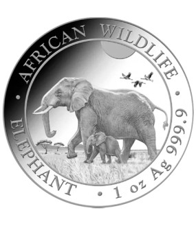 1 Unze Somalia Elefant 2022