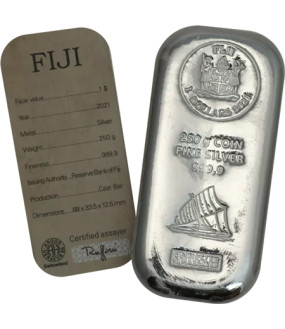 250 g Silber Argor Heraeus Fiji Islands Münzbarren