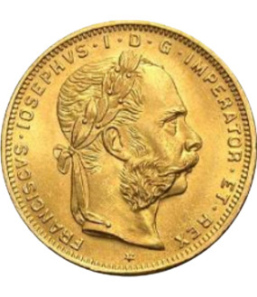 Austrian 8 Florin - 5,81 gram Gold