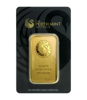 Gold Bar 100 gram - Perth Mint 