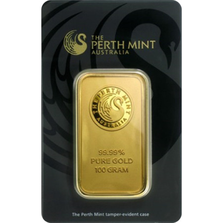 Gold Bar 100 gram - Perth Mint 