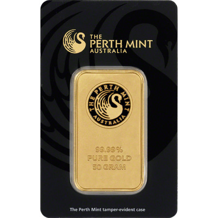 50 g Goldbarren Perth Mint
