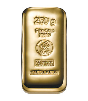 Gold Bar 250 gram - Heimerle & Meule - poured
