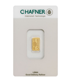 Gold Bar 1 gram - C.Hafner -