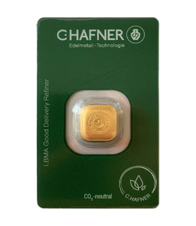 1 Unze Goldbarren C. Hafner CO2 neutral