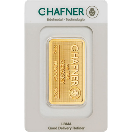 Gold Bar 20 gram - C. Hafner -