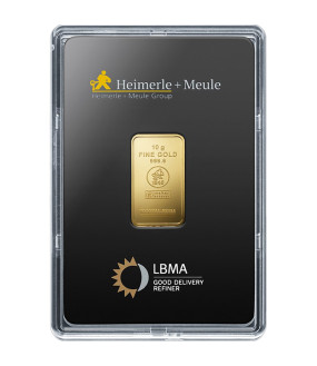 Gold Bar 10 gram - Heimerle & Meule