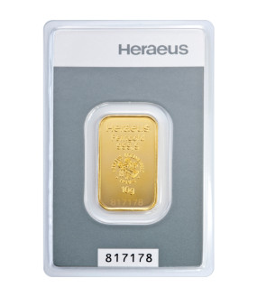 Kinebar Gold Bar 10 gram - Heraeus - minted