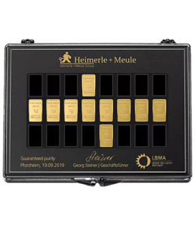 10 x 1 g Gold UnityBar Collection Heimerle und Meule