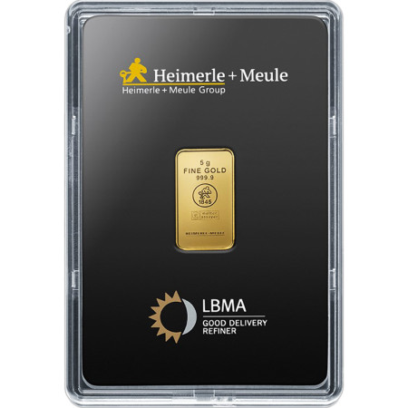 Gold Bar 5 gram - Heimerle & Meule