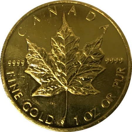 Canadian Gold Maple - 1 oz - circulated products - used (scrached)