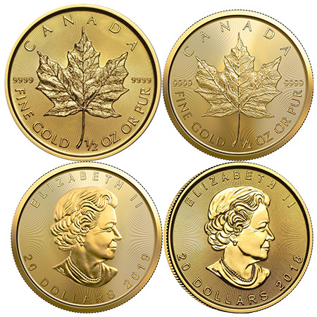 Canadian Gold Maple - 1/2 oz - mixed Years