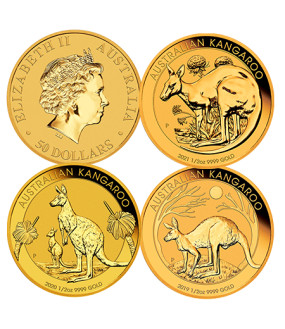 1/2 Unze Gold Australien Känguru - diverse Jahrgänge