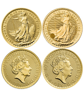 1/2 Unze Gold Britannia - diverse Jahrgänge