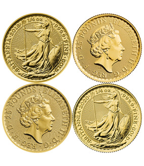1/4 Unze Gold Britannia - diverse Jahrgänge