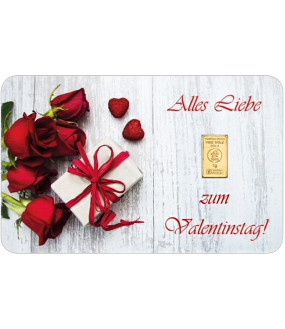 1 g Goldbarren Heimerle & Meule "Valentinstag"