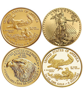 1/10 Unze Gold American Eagle diverse Jahrgänge