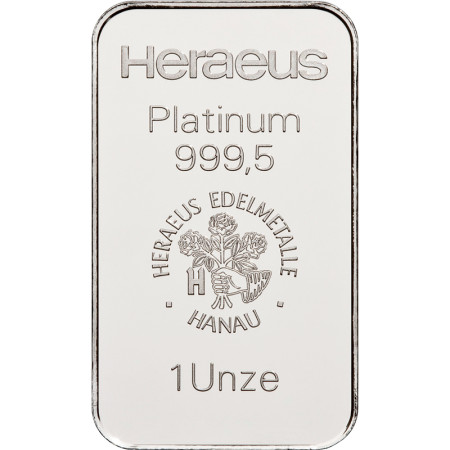 Platin Bar 1 oz - Heraeus - minted