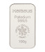 Palladium Bar 100 gram - Heraeus - minted