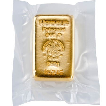 Gold Bar 250 gram - Heraeus -