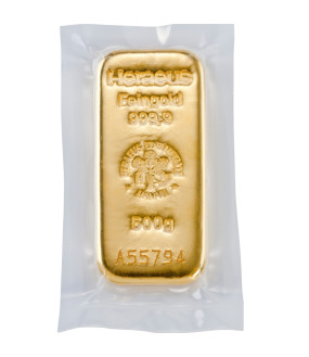 500 g Goldbarren Heraeus 
