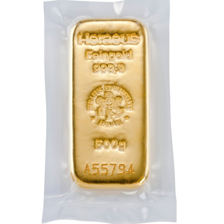 Gold Bar 500 gram - Heraeus -