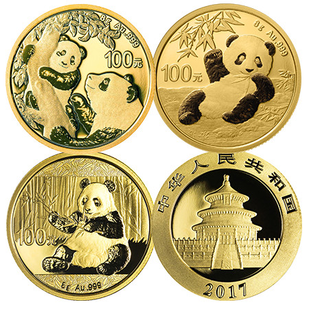 Chinese Gold Panda - 8 g back dated