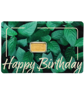 Gold Bar 1 gram - C.Hafner – Happy Birthday