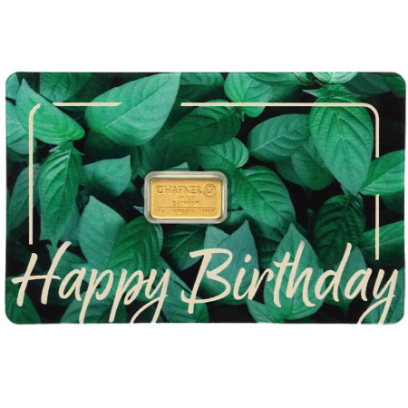 Gold Bar 1 gram - C.Hafner – Happy Birthday