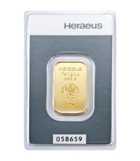 10 g Goldbarren Heraeus 