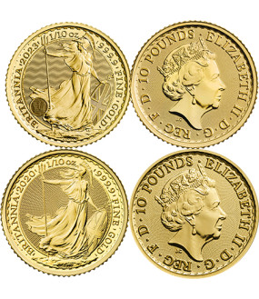 UK Gold Britannia - 1/10 oz -