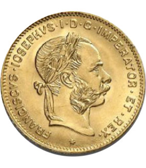 Austrian 4 Florin - 2,91 gram Gold