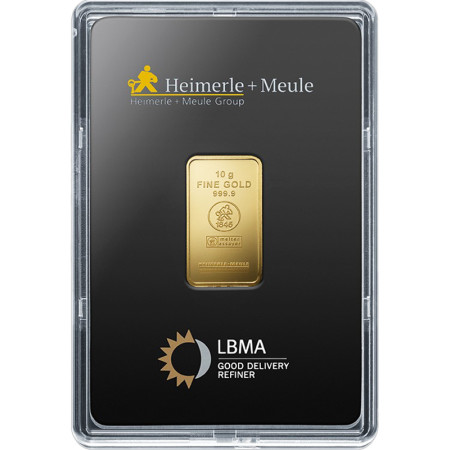 Gold Bar 10 gram - Heimerle & Meule