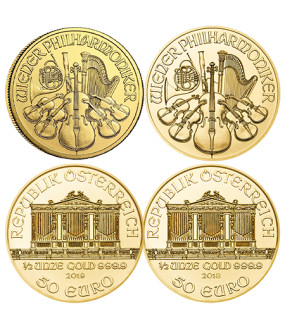 Austrian Gold Philharmonic - 1/2 oz - mixed Years