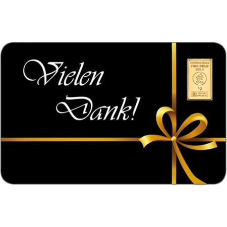 1 g Goldbarren Heimerle & Meule "Vielen Dank"