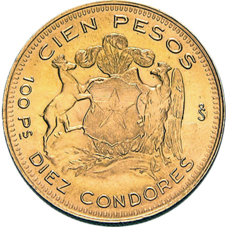 18,3 g Gold Chile 100 Pesos