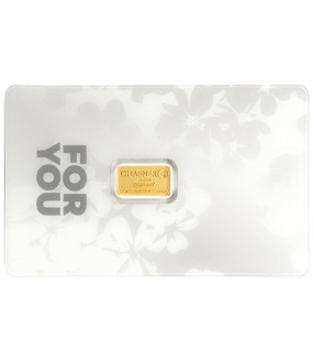 Gold Bar 1 gram - C.Hafner – White