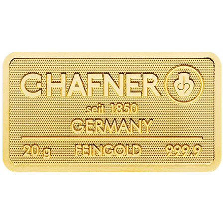20 g Goldbarren C. Hafner