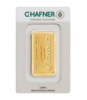 1 Unze Goldbarren C. Hafner - geprägt 