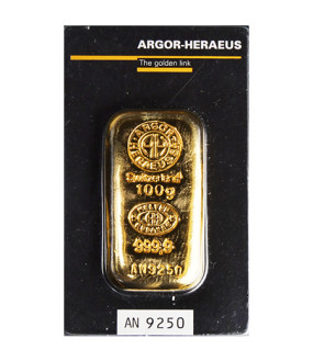 100 g Goldbarren - verschiedene Hersteller